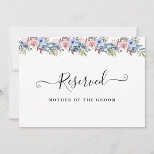 Invitación señal reservada de jardín de verano floral acuarel