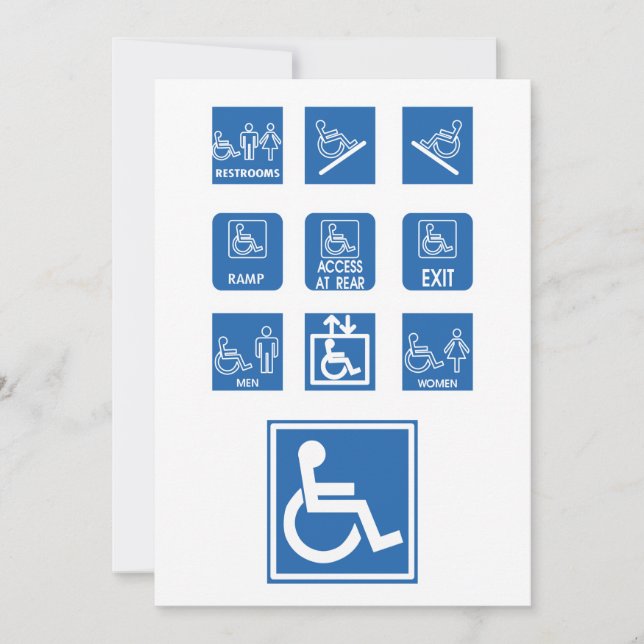 Invitación Señales de Accesibilidad para Sillas de Ruedas (Anverso)