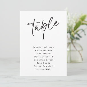 Invitación Señales de Cartas de Asientos de Boda Simples Mode
