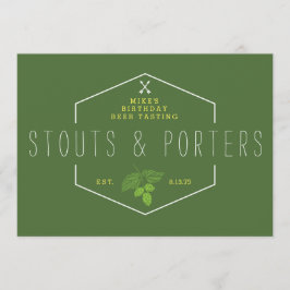 Invitación Señalización, cervezas de malta y porteros del