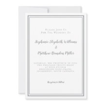 Sencilla Boda Minimalista Gris Blanca Chic Elegant