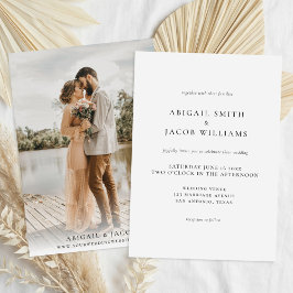 Invitación Sencilla Boda Moderna y Elegante