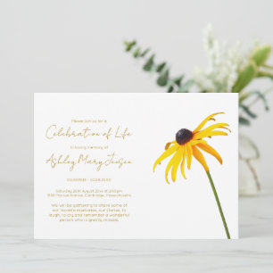 Invitación Sencilla Celebración de la Vida de Susana de ojos