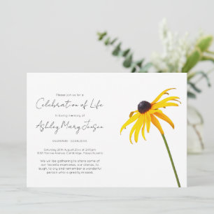 Invitación Sencilla Celebración de la Vida de Susana de ojos