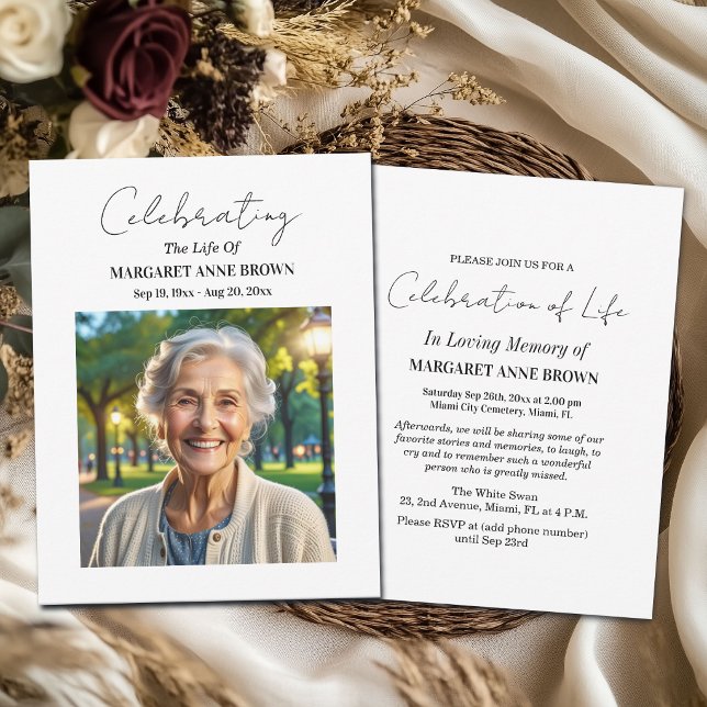 Invitación Sencilla Celebración De La Vida Foto (Subido por el creador)