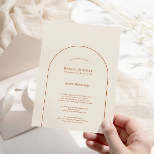 Invitación Sencilla ducha de novia en el arco de Boho