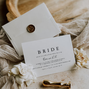Invitación Sencilla ducha de novia Minimalista