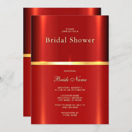 Invitación Sencilla ducha de novia roja