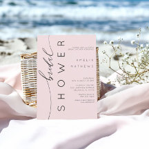 Sencilla ducha de novia rosa Rubor