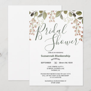 Invitación Sencilla ducha de novias en la parte superior de l