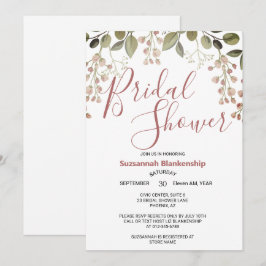 Invitación Sencilla ducha de novias en la parte superior de l