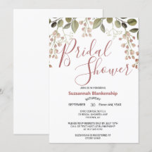 Sencilla ducha de novias en la parte superior de l