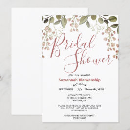 Invitación Sencilla ducha de novias en la parte superior de l