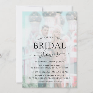 Invitación Sencilla ducha esporádica de foto de faux vellum