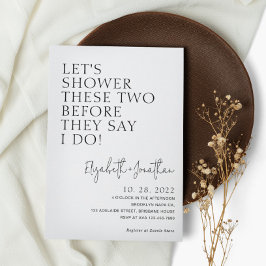 Invitación Sencilla Ducha Pareja Antes De Decir Que Hago Novi
