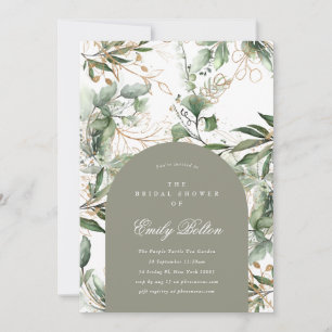 Invitación Sencilla elegancia Moss Arch Eucalyptus Pampas Boh