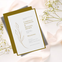 Sencilla Elegante Boda Floral Minimalista Gris