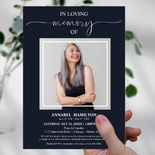 Invitación Sencilla Elegante En Memoria Funeral Foto