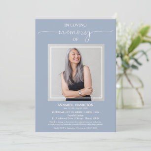 Invitación Sencilla Elegante En Memoria Funeral Foto