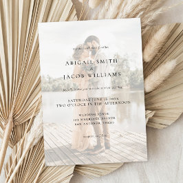 Invitación Sencilla Elegante Moderna Boda De Fotos