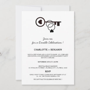 Invitación Sencilla Fiesta de Calentamiento de Hogar y Compro