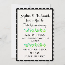 Invitación Sencilla Fiesta de Celebración de Nueva Casa Flora