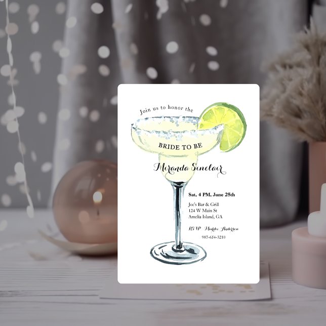 Invitación Sencilla fiesta de despedida de soltera Margarita (Subido por el creador)