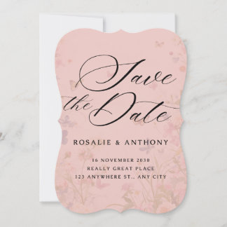 Invitación sencilla floral para guardar la fecha d