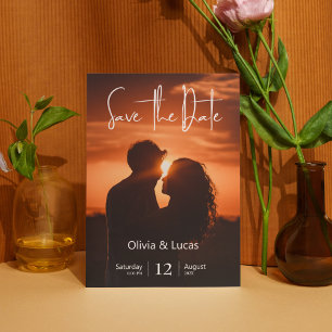 Invitación Sencilla Foto Moderna De Sun Save The Date Boda