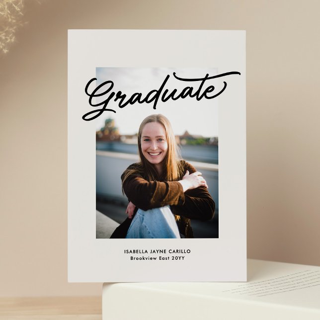 Invitación Sencilla graduación casual de fotos para graduados (Subido por el creador)