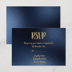 Invitación Sencilla Naval Fronteriza Oro Toda La Ocasión RSVP