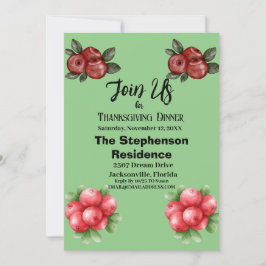 Invitación Sencilla Reunión de Acción de Gracias Familia Foli