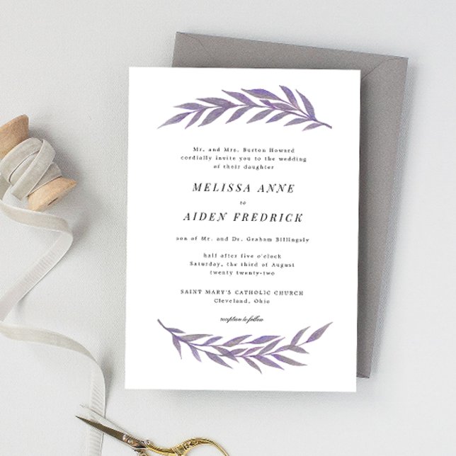 Invitación Sencilla sucursal Formación Primavera Boda (Subido por el creador)