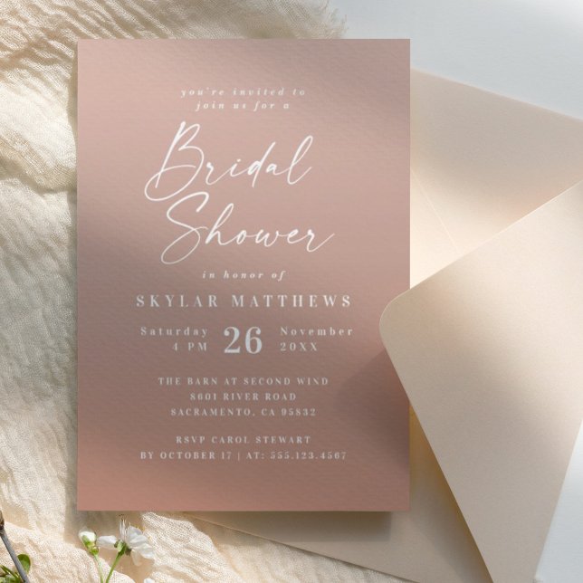 Invitación Sencilla terracota de arcilla y ducha de novia Rub (Subido por el creador)