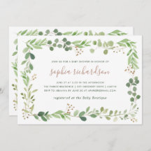 Sencilla vegetación | Baby Shower