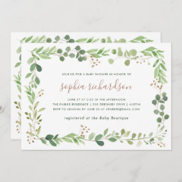 Invitación Sencilla vegetación | Baby Shower