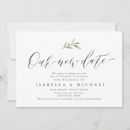 Invitación Sencilla vegetación caligráfica ahorra la nueva fe