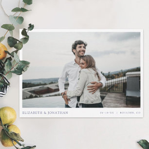 Invitación Sencilla y elegante boda fotográfica moderna salva