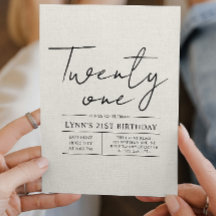 Sencilla y elegante canva blanca fiesta de 21 años