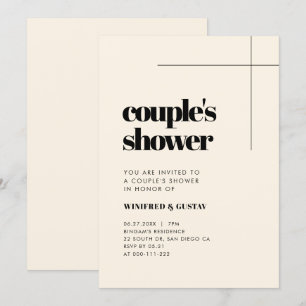 Invitación Sencilla y elegante ducha de moda