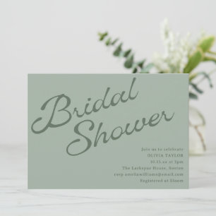 Invitación Sencilla y elegante ducha de novia con guión en ve
