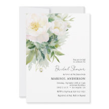Sencilla y Elegante Ducha de Novia Floral Blanca