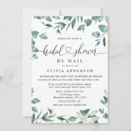 Invitación Sencilla Y Elegante Ducha Eucalyptus BRIDAL Por Co