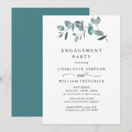 Invitación Sencilla y Elegante Fiesta de Compromiso con Eucal