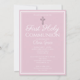 Invitación Sencilla y elegante primera comunión sagrada
