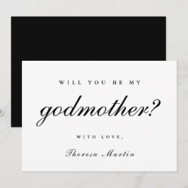 Invitación Sencilla y elegante propuesta de madrina negra