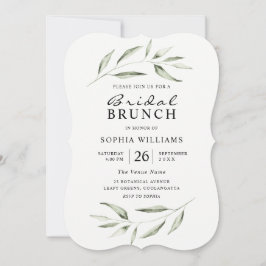 Invitación Sencilla y moderna vegetación Leaf Bridal Shower B