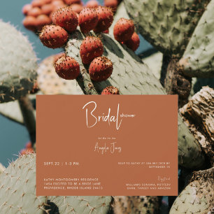 Invitación Sencillamente Contemporánea Terracotta Bridal Show