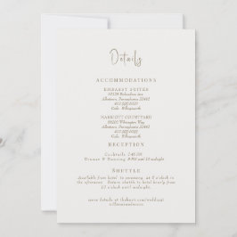 Invitación Sencillamente Cream Boda Detalles Gabinete