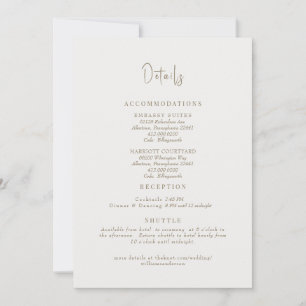 Invitación Sencillamente Cream Boda Detalles Gabinete